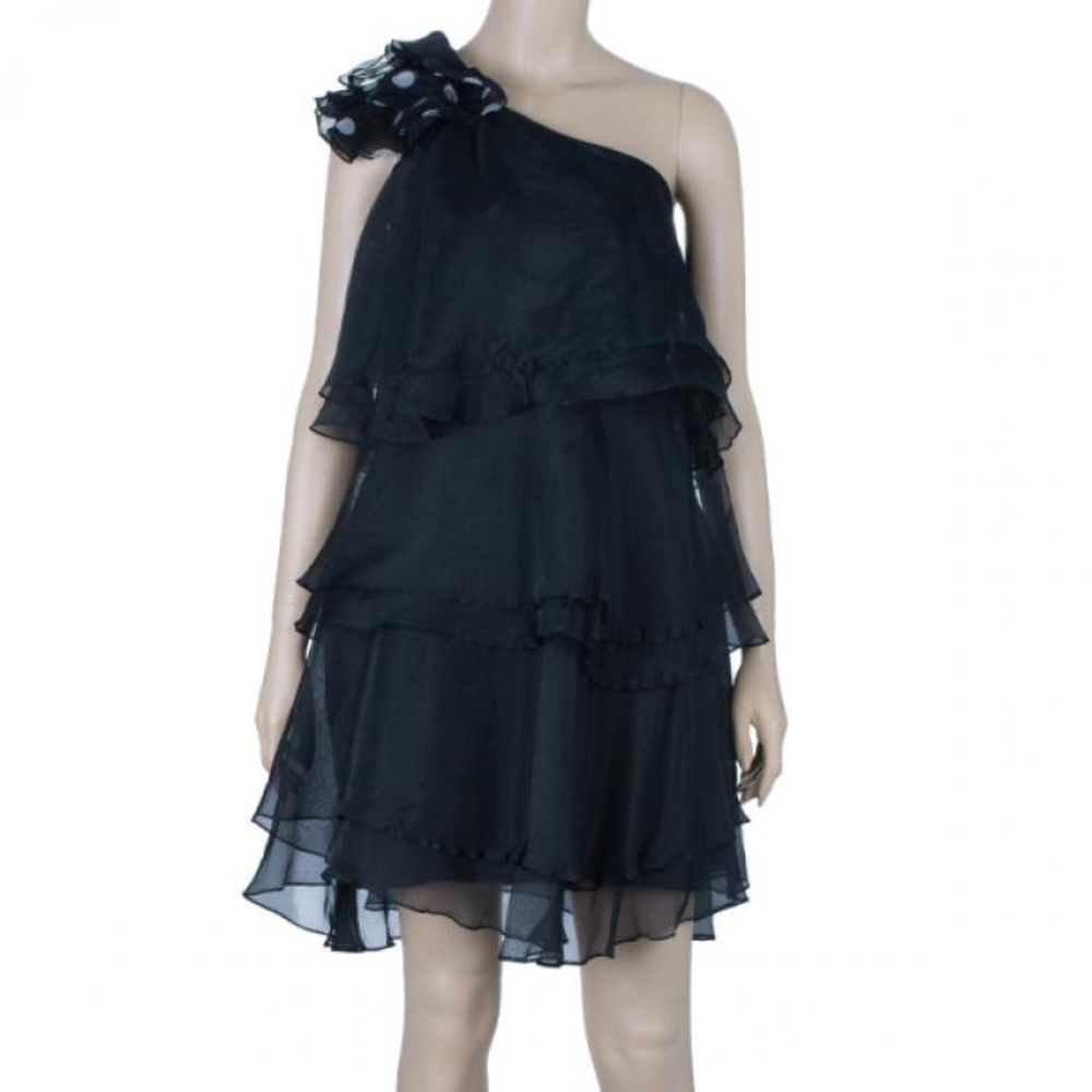 COPY - Notte Marchesa Organza Ruffle One-shoulder Dress